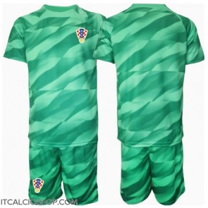 Croazia Portiere Seconda Maglia Bambino Europei 2024 Manica Corta (+ Pantaloni corti)